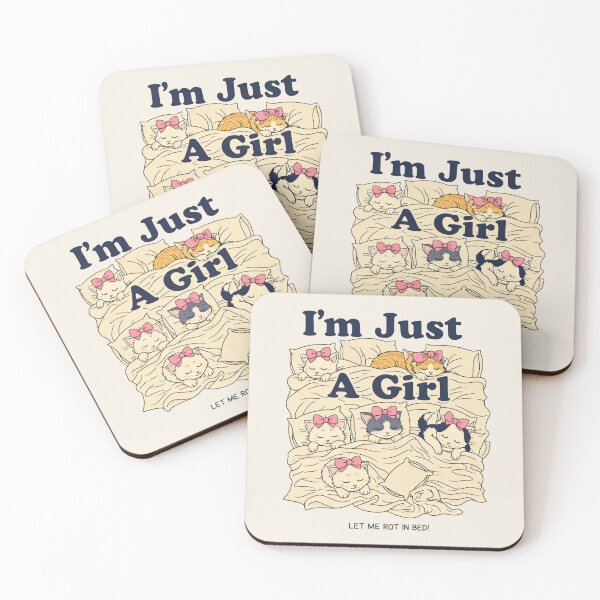 Item preview, Im just a girl, let me rot in bed cats designed and sold by Art Fly.