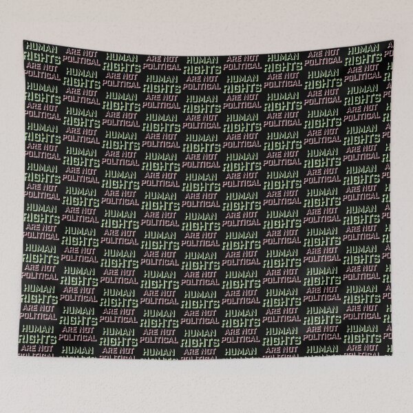 Item preview, Human Rights Are Not Political Statement Quote Logo designed and sold by shirt-o-mat.