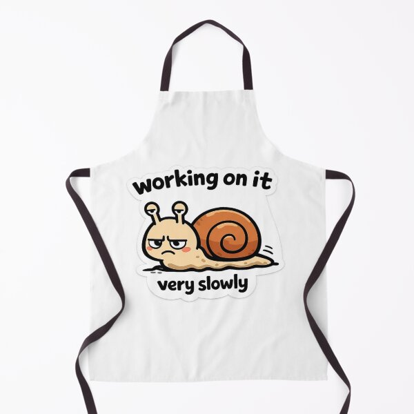 Item preview, Working On It Very Slowly Funny Snail Sticker designed and sold by MyCreatureArt.