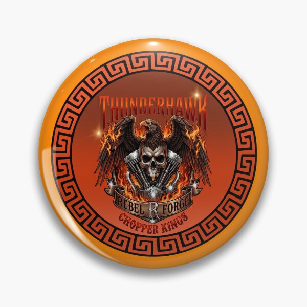Item preview, Thunderhawk Rebel Forge - Chopper Kings Biker Eagle Skull designed and sold by Italian Ink Studio.
