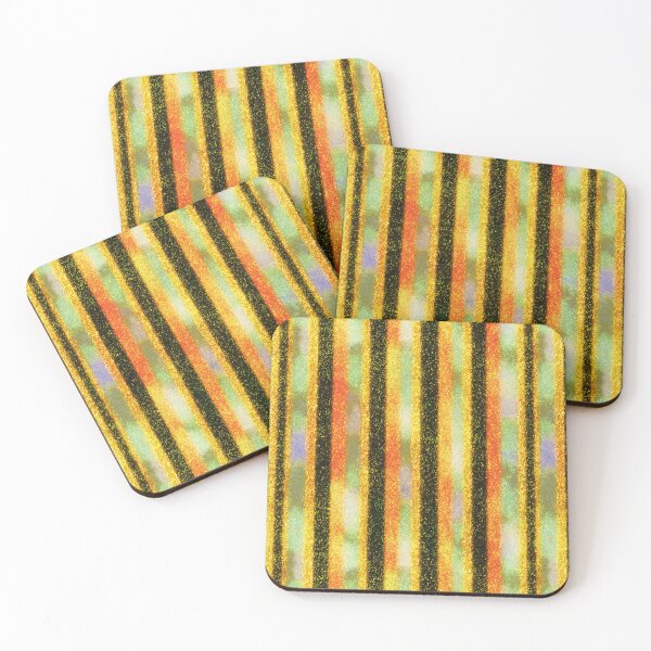 Item preview, Gold Orange Glitter Stripes designed and sold by bubblegoth.
