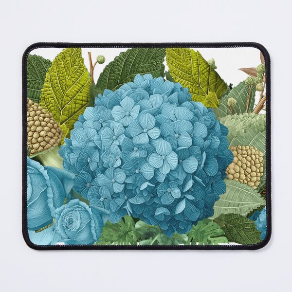 Item preview, Blue Hydrangea Botanical Collage – Elegant Garden Floral Art designed and sold by Angellacelin.
