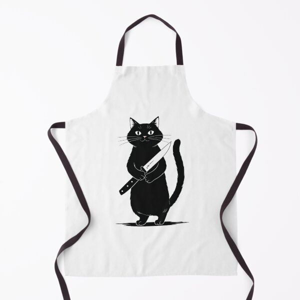 Item preview, Black cat with knife standing designed and sold by AnnaHolyph.