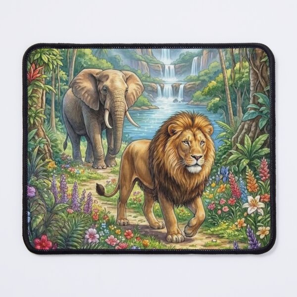 Item preview, lions and elephants designed and sold by PP&RAINBOW SHOP.