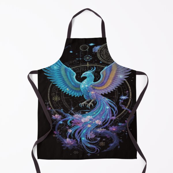 Item preview, Neon Cosmic Phoenix Bird |Mystical Galaxy Sacred Geometry Fantasy Bird designed and sold by ZChrome.