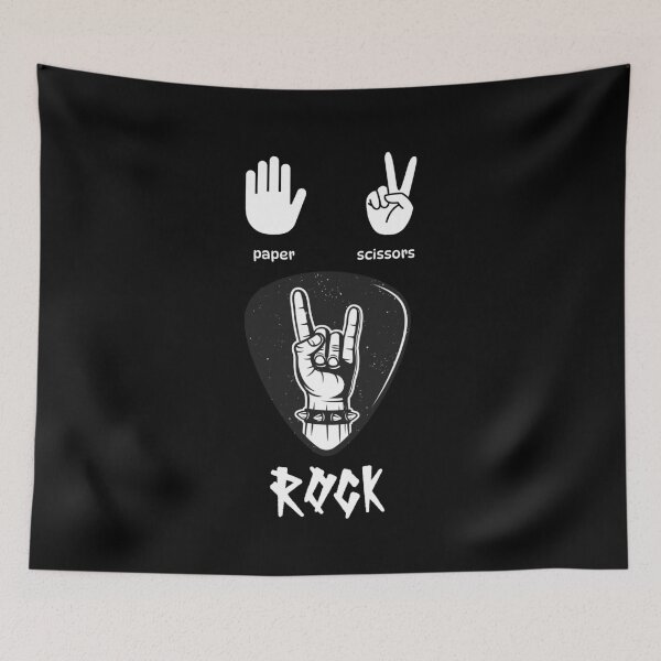 Item preview, Rock Paper Scissors Rock Guitar Pick | Funny Rock Music Meme designed and sold by CyrilloArt.