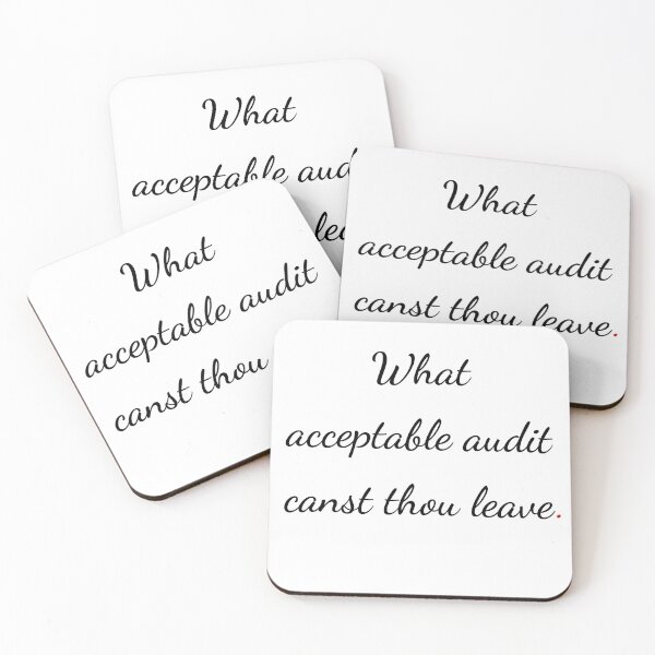 Item preview, "What acceptable audit canst thou leave" - handwriting black designed and sold by ariksworld.
