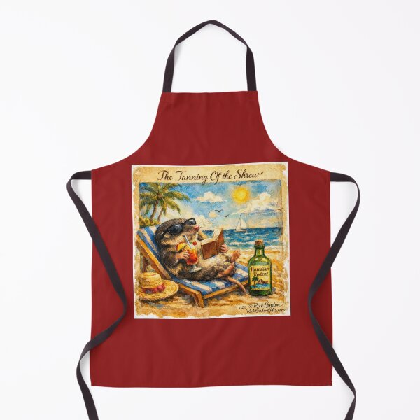 Item preview, The Tanning of the Shrew – Tropical Pun Cartoon designed and sold by Rick London Gifts.