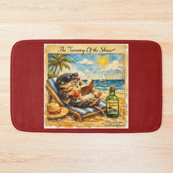 Item preview, The Tanning of the Shrew – Tropical Pun Cartoon designed and sold by Rick London Gifts.