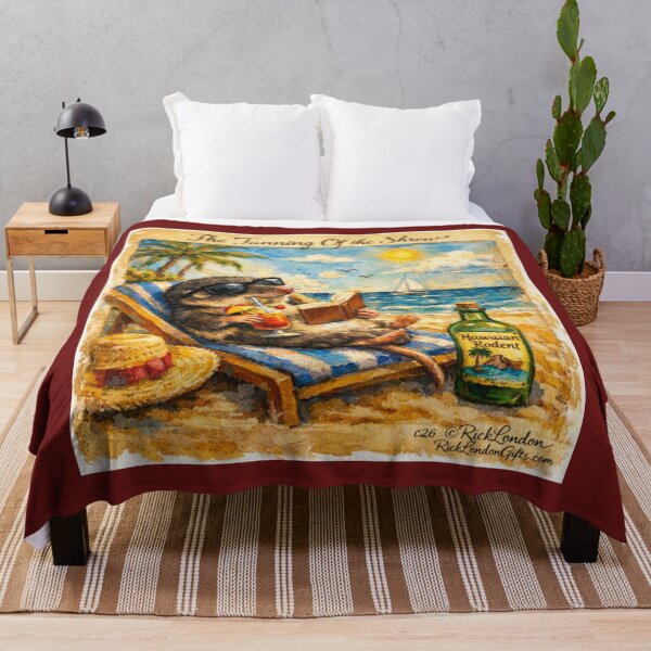 Item preview, The Tanning of the Shrew – Tropical Pun Cartoon designed and sold by Rick London Gifts.