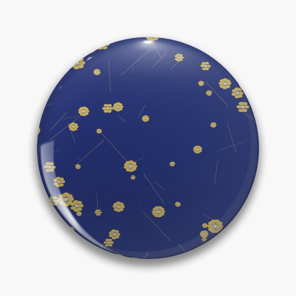 Item preview, Royal Blue Floral and Gold Pattern designed and sold by JunnuCreations.