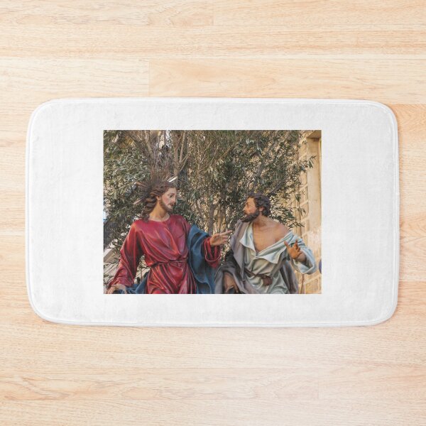 Item preview, Jesus Christ Statue and Disciple Sculpture Amid Olive Tree During Religious Procession and Holy Week Ceremony designed and sold by Nmallia.