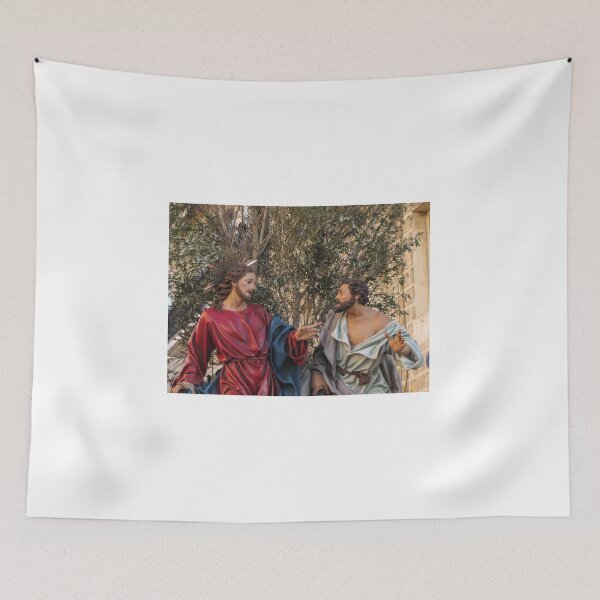 Item preview, Jesus Christ Statue and Disciple Sculpture Amid Olive Tree During Religious Procession and Holy Week Ceremony designed and sold by Nmallia.