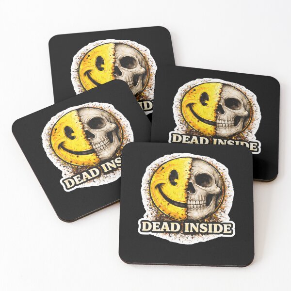 Item preview, Dead Inside Smiley Skull Meme Dark Humor Gothic Aesthetic designed and sold by VibeOffline Studio.