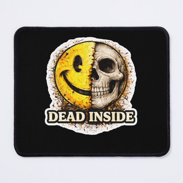 Item preview, Dead Inside Smiley Skull Meme Dark Humor Gothic Aesthetic designed and sold by VibeOffline Studio.