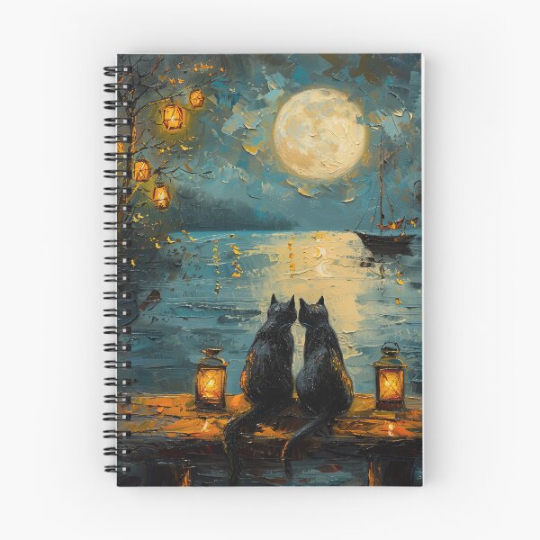 Item preview, Two Black Cats Under Full Moon designed and sold by Erika Kaisersot.