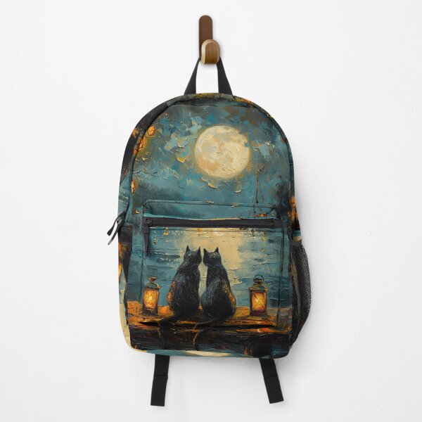 Item preview, Two Black Cats Under Full Moon designed and sold by Erika Kaisersot.