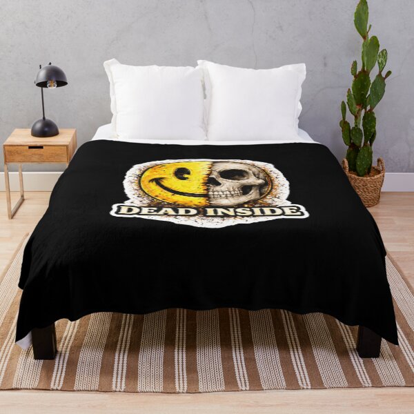 Item preview, Dead Inside Smiley Skull Meme Dark Humor Gothic Aesthetic designed and sold by VibeOffline Studio.