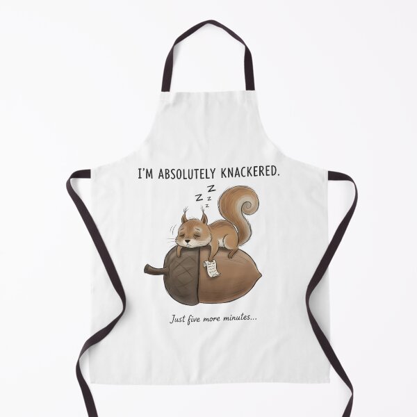 Item preview, "I'm Absolutely Knackered" Sleepy Squirrel Funny Tired Design. designed and sold by The-T-In-Retro.