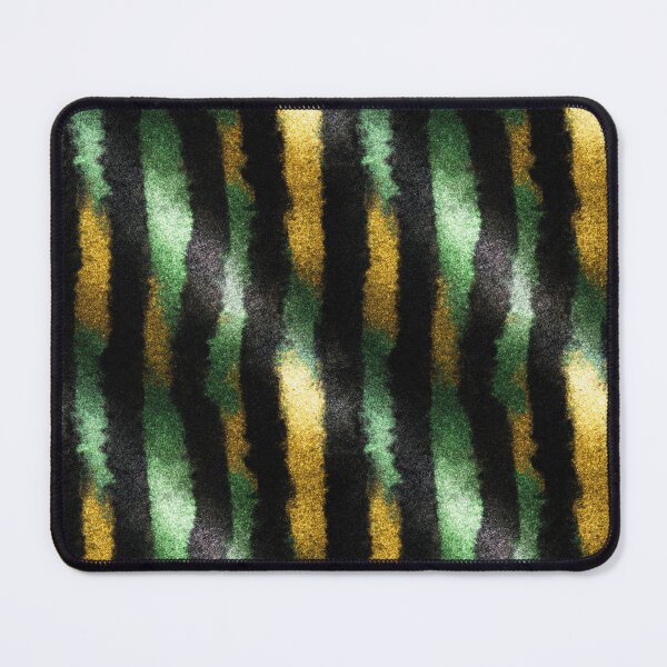 Item preview, Emerald Gold Black Stripe Pattern designed and sold by bubblegoth.