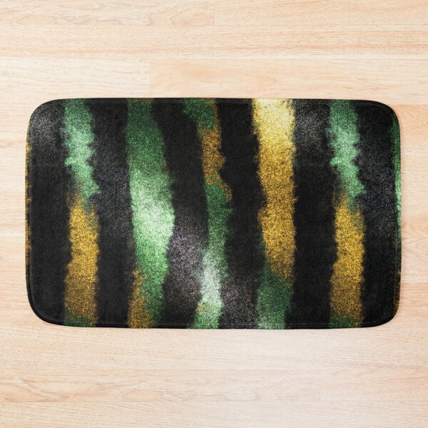 Item preview, Emerald Gold Black Stripe Pattern designed and sold by bubblegoth.