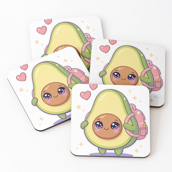 Item preview, Kawaii Avocado with Backpack - Pastel Cute Food Character. designed and sold by Lylysun.