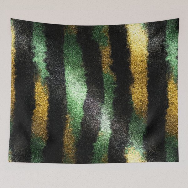 Item preview, Emerald Gold Black Stripe Pattern designed and sold by bubblegoth.