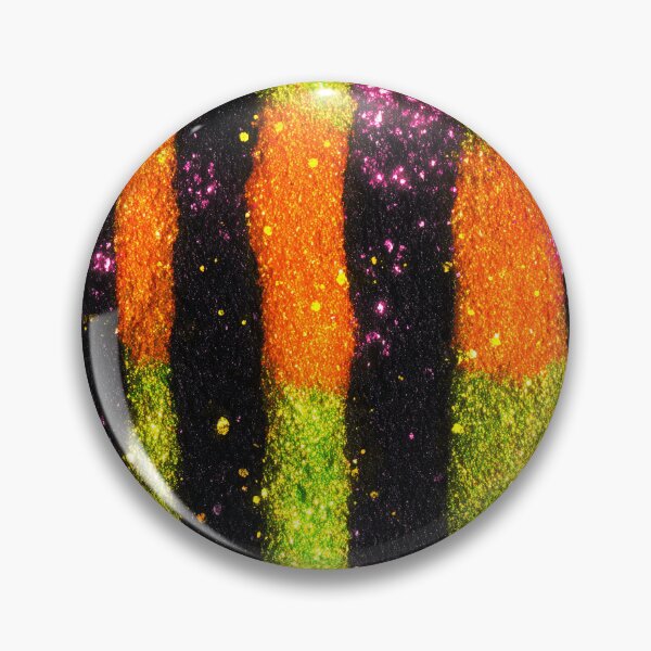 Item preview, Neon Orange Green Glitter Stripes designed and sold by bubblegoth.