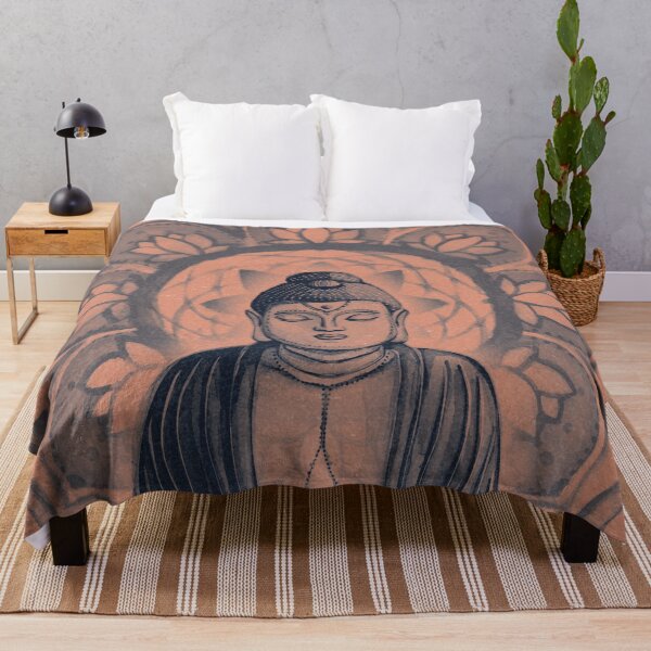 Item preview, Buddha Padma Watercolor - Coral + Dusk designed and sold by Irene Estelle.