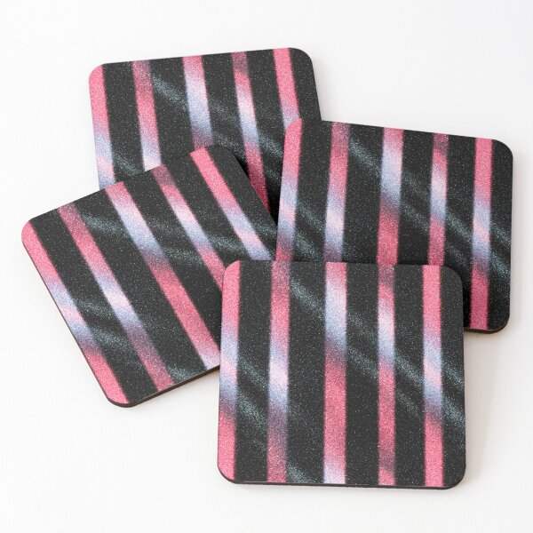 Item preview, Silver Pink Glitter Stripe Pattern designed and sold by bubblegoth.