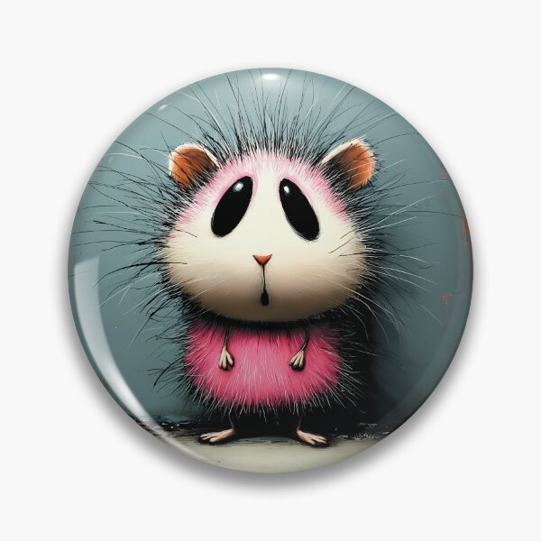 Artikelvorschau, Süßer flauschiger Hamster in Pink - Niedliches Tier-Motiv mit großen Kulleraugen entworfen und verkauft von WhimsyArt ○ byGTL.