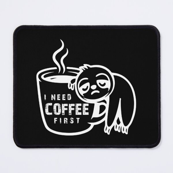 Item preview, I Need Coffee First Sloth T-Shirt - Funny Sleepy Sloth Hanging on Coffee Cup, Lazy Morning Cartoon Graphic Tee, Cute Coffee Lover Meme Shirt designed and sold by ArtZone1987.