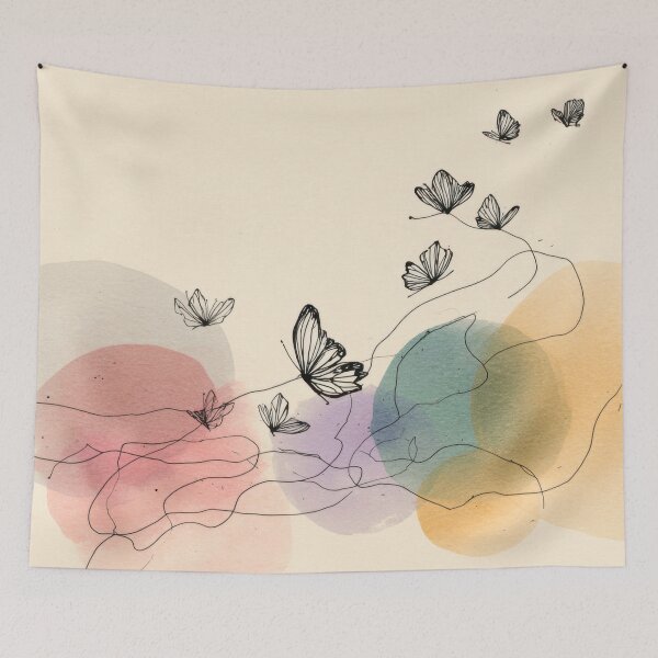 Item preview, Soft colors: butterflies flowers designed and sold by anytka.