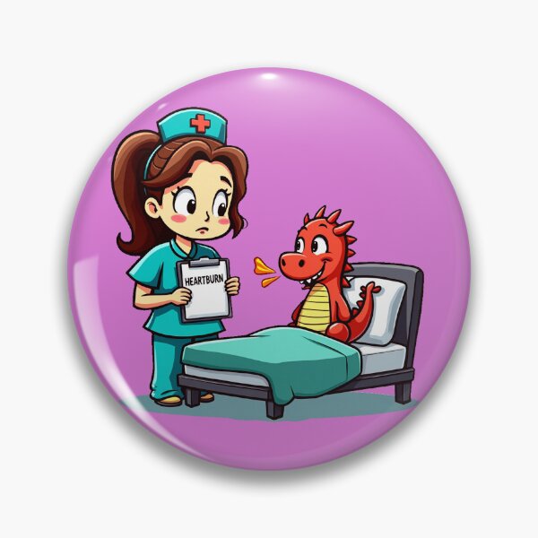 Item preview, Heartburn Dragon – Funny Nurse Humor     designed and sold by AnimalAirtistry.