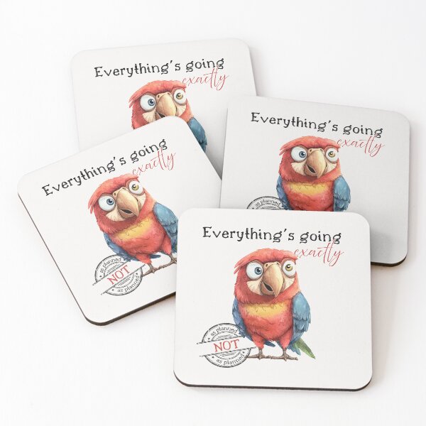 Item preview, Funny Sarcastic Parrot Sticker – Everything’s Going Exactly Not As Planned designed and sold by KymeraStudio25.