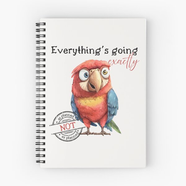 Item preview, Funny Sarcastic Parrot Sticker – Everything’s Going Exactly Not As Planned designed and sold by KymeraStudio25.