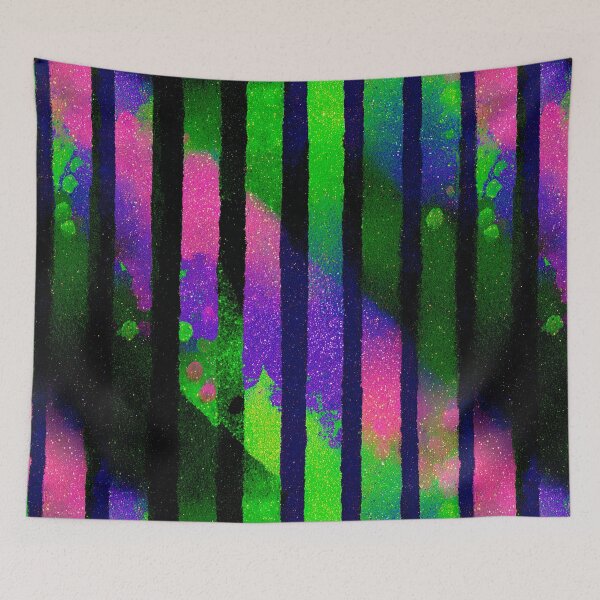 Item preview, Neon Pink Green Stripe Pattern designed and sold by bubblegoth.