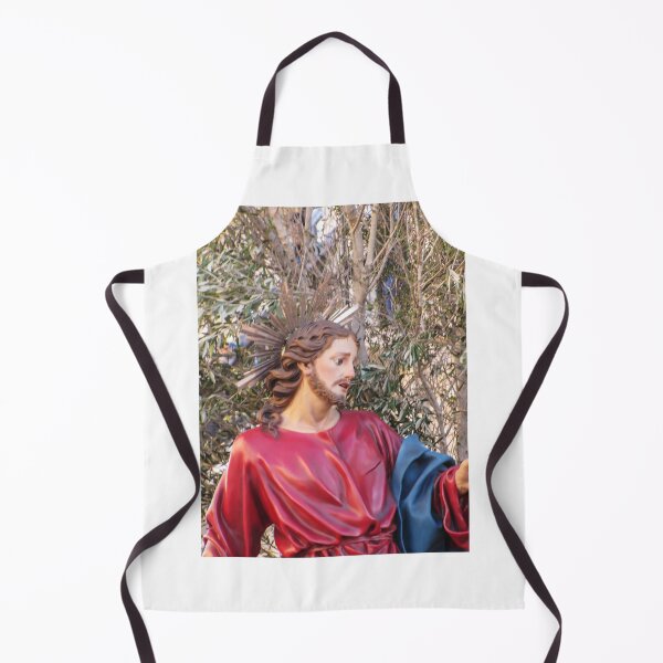 Item preview, Painted Statue of Jesus with Halo in Olive Trees During Holy Week Procession and Easter Devotion designed and sold by Nmallia.