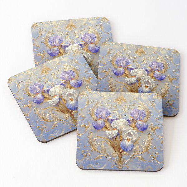 Item preview, Purple and White Iris Floral Art designed and sold by MargaretWiktor.