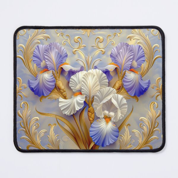 Item preview, Purple and White Iris Floral Art designed and sold by MargaretWiktor.