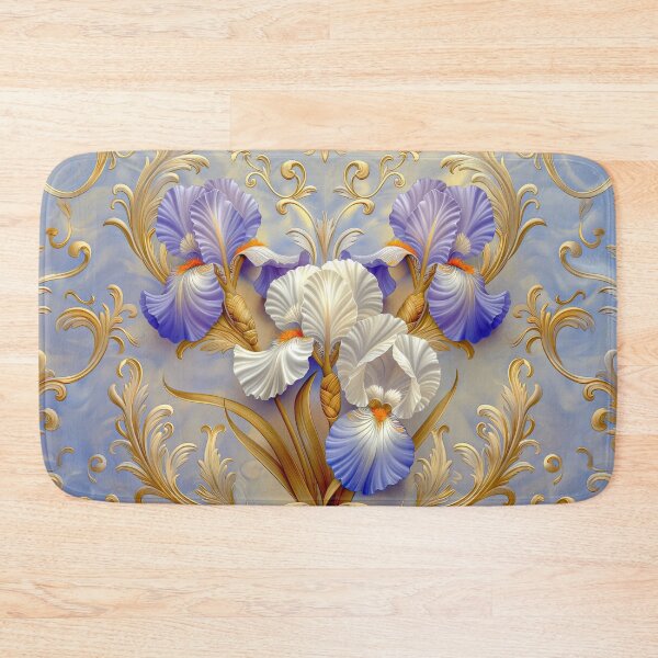 Item preview, Purple and White Iris Floral Art designed and sold by MargaretWiktor.