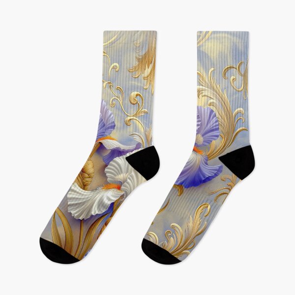 Item preview, Purple and White Iris Floral Art designed and sold by MargaretWiktor.