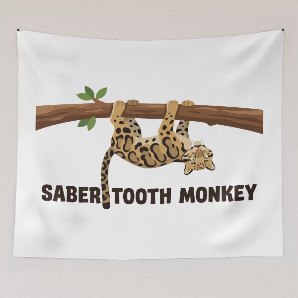 Item preview, Saber Tooth Monkey Funny Clouded Leopard designed and sold by Petzzz.