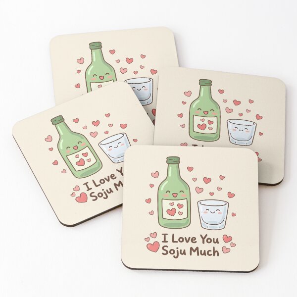 Item preview, I Love You Soju Much Cute Korean Greeting  designed and sold by HowToCanadian.