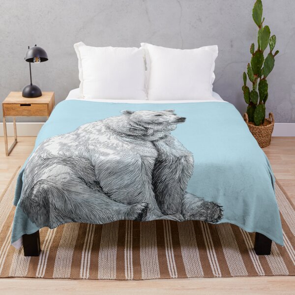 Item preview, Bear sitting on blue background designed and sold by anytka.