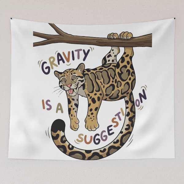 Item preview, Gravity Is A Suggestion Upside Down Clouded Leopard designed and sold by Petzzz.
