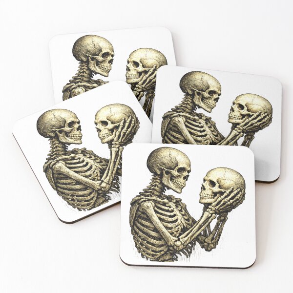 Item preview, Skeleton Holding Skull Gothic Dark Anatomy Vintage Macabre Bone Study designed and sold by designleon19.