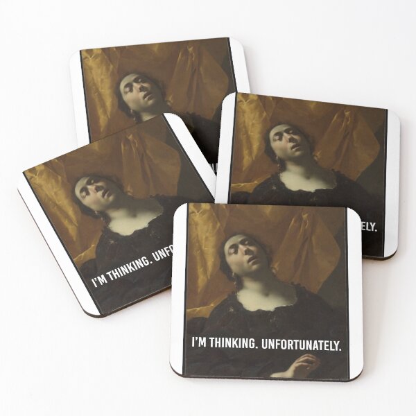 Item preview, Burden of Thought – Dramatic Golden Drape Meme designed and sold by sorryNOTsorry.brand.