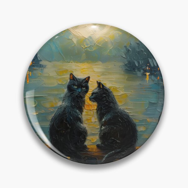 Item preview, Two Black Cats Under the Moonlight designed and sold by Erika Kaisersot.
