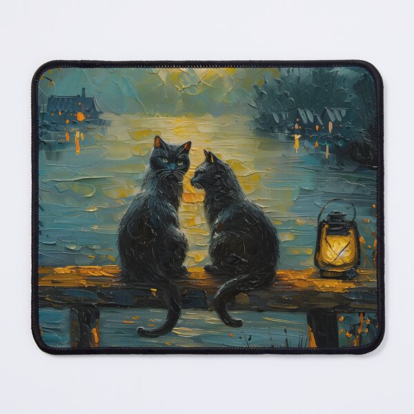 Item preview, Two Black Cats Under the Moonlight designed and sold by Erika Kaisersot.